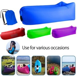 HBKOLEP Inflatable sofa outdoor lazy sofa bed manufacturer portable beach sleeping bag folding single air sofa cushion