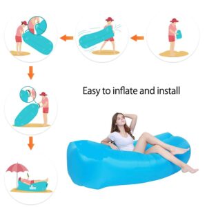 HBKOLEP Inflatable sofa outdoor lazy sofa bed manufacturer portable beach sleeping bag folding single air sofa cushion