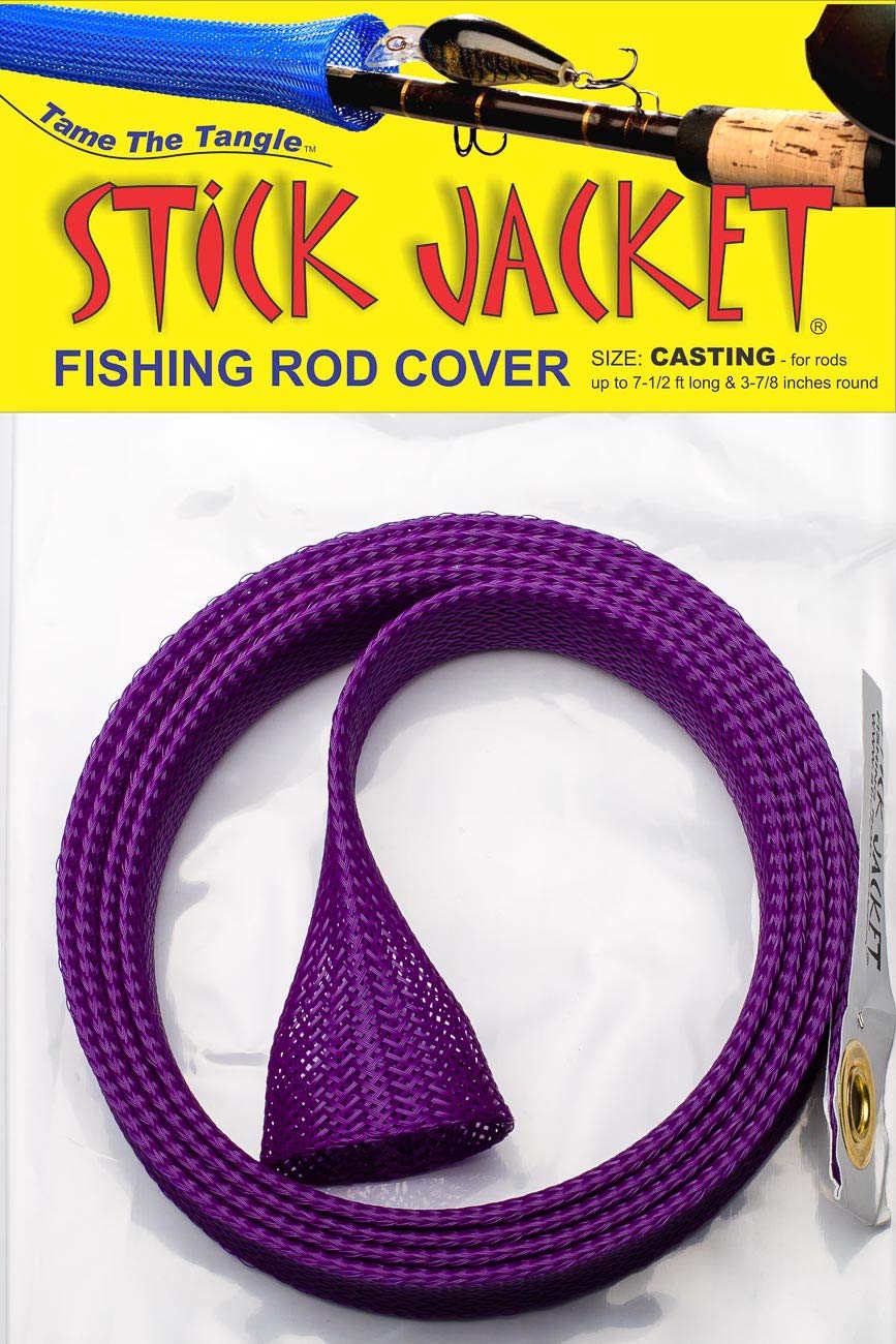 RITE-HITE Orin Briant Stick Jacket Fishing Rod Covers - Casting Stick Jacket, Comes in a Variety of Colors; Keep Your Rod Safe and from Getting Tangled (Purple)