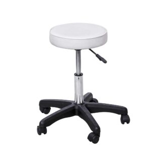 Salon Style White Leather Cover Beauty Professional Facial Tabel Bed Chair Massaging Tables for Barber Face Beauty Updated Facial Beds and Tattoo Chairs with Stool