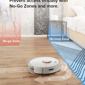 Roborock S5 MAX Robot Vacuum and Mop, Robotic Vacuum Cleaner with Electric-Tank, Self-Charging, Lidar Navigation, Selective Room Cleaning, No-mop Zones, 2000Pa Suction, 180mins Runtime (Renewed)