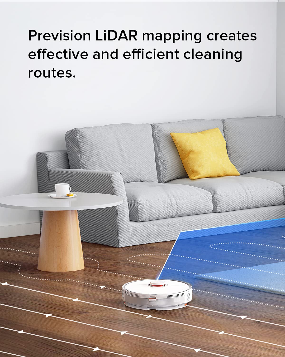 Roborock S5 MAX Robot Vacuum and Mop, Robotic Vacuum Cleaner with Electric-Tank, Self-Charging, Lidar Navigation, Selective Room Cleaning, No-mop Zones, 2000Pa Suction, 180mins Runtime (Renewed)