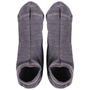 ZEAL WOOD Merino Wool No Show Running Tennis Golf Cycling Socks for Men Womens Mens Hiking Socks Women Men Moisture Wicking Ankle Athletic Socks Low Cut Wool Socks Gifts for Women 3 Pairs-Grey L