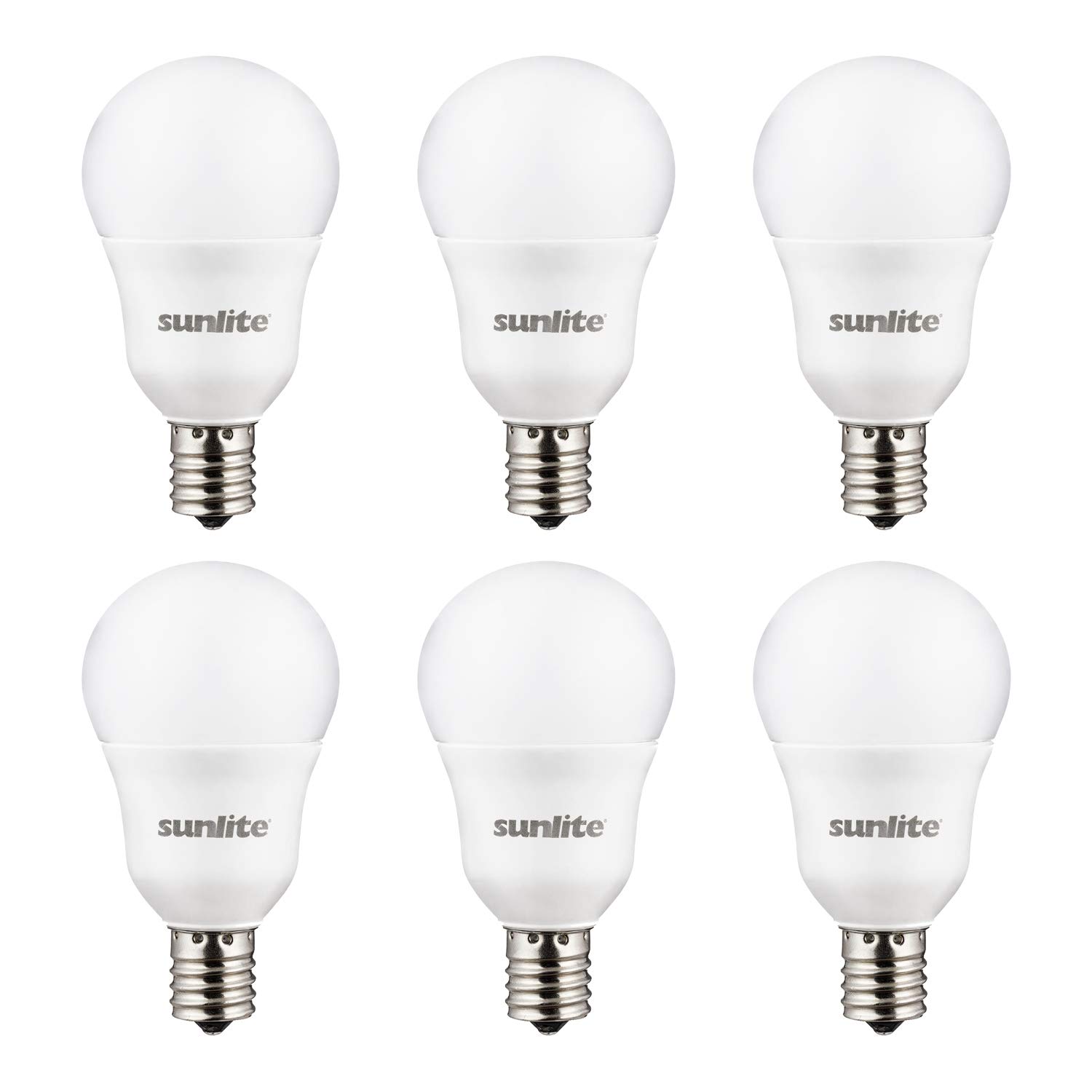 Sunlite 41409-SU LED A15 Light Bulb, 6 Watts (40W Equivalent), Intermediate Base (E17), 480 Lumens, Dimmable, Frosted Finish, ETL Listed, 6 Count, 3000K Warm White