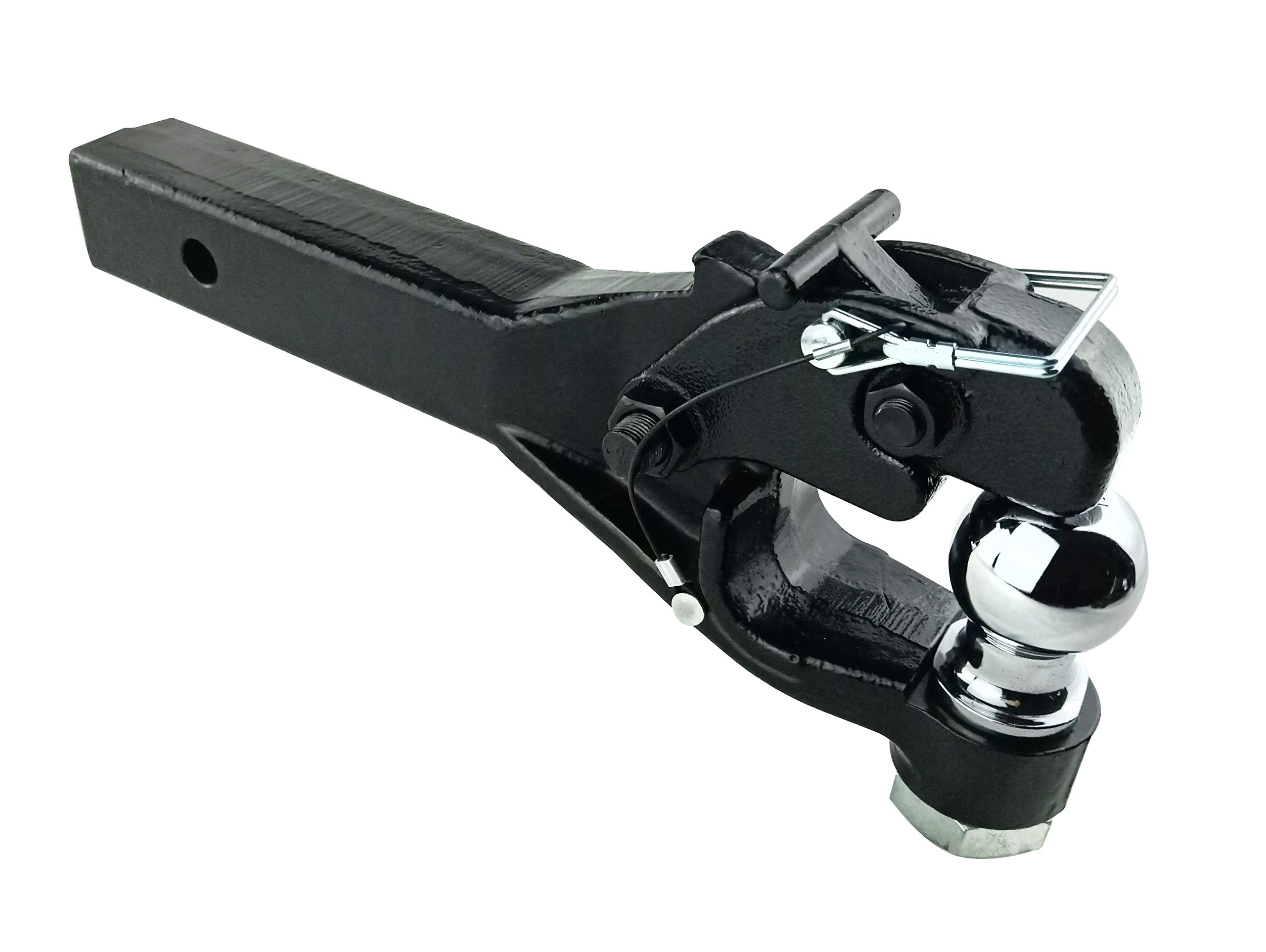 TOPTOW 64186 Pintle Hitch, Hook and 2 inch Trailer Ball Combination, 16,000 lbs (8T)…