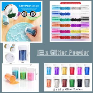 LFSUM Cup Turner for Crafts Tumbler,Tumbler Cup Spinner,Glitter Powder,Epoxy Resin kit for Tumblers for Beginners with Epoxy and Heat (Wood & Hot Air Gun)