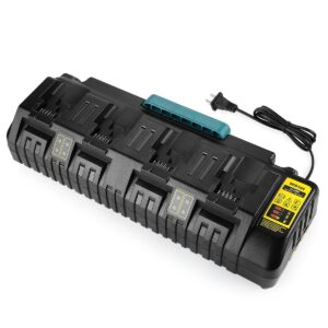 bakipante dcb104 20v quick charger replacement for dewalt 4-port12v~20v max multi battery charger station fast charger dcb118 compatible with dewalt batteries dcb203 dcb204 dcb206 dcb201