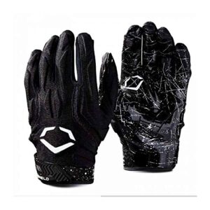 evoshield stunt padded football receivers gloves - black, medium