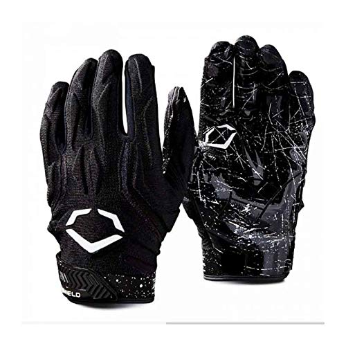 Evoshield Stunt Padded Football Receivers Gloves - Black, Medium