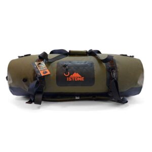 big stone fully waterproof, airtight, submersible, heavy duty, rugged, scuba zipper dry bag - carry as duffel, backpack or shoulder - large/x-large (90 liter)