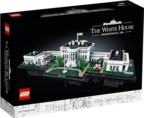 LEGO Architecture Collection: The White House 21054 - Model Building Kit, Creative Set for Adults and Teens, Energizing DIY Project, Iconic Presidential Office, Great Collectible Gift for Father's Day