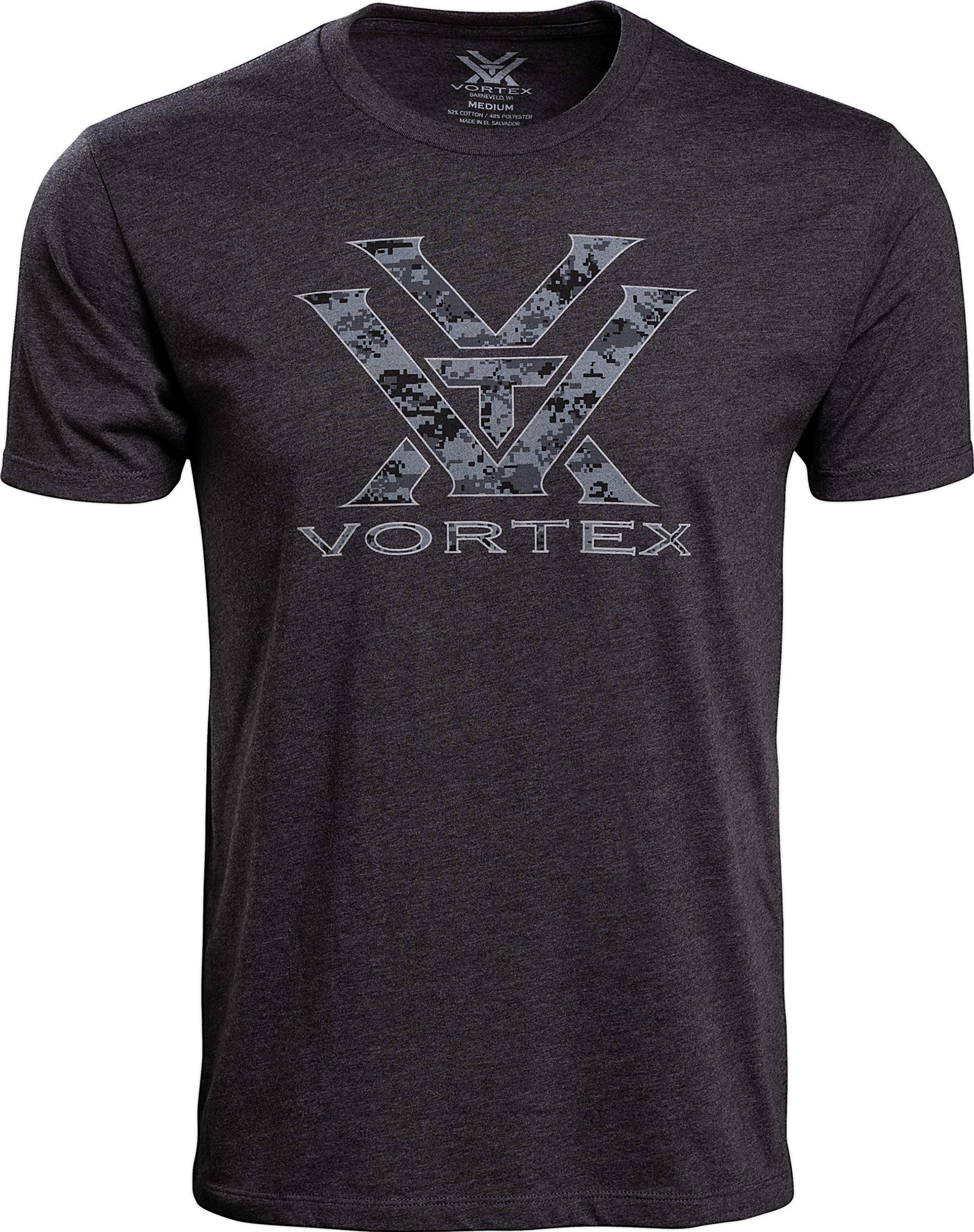 Vortex Optics Logo Short Sleeve T-Shirts (Charcoal Heather Camo, 2X-Large)