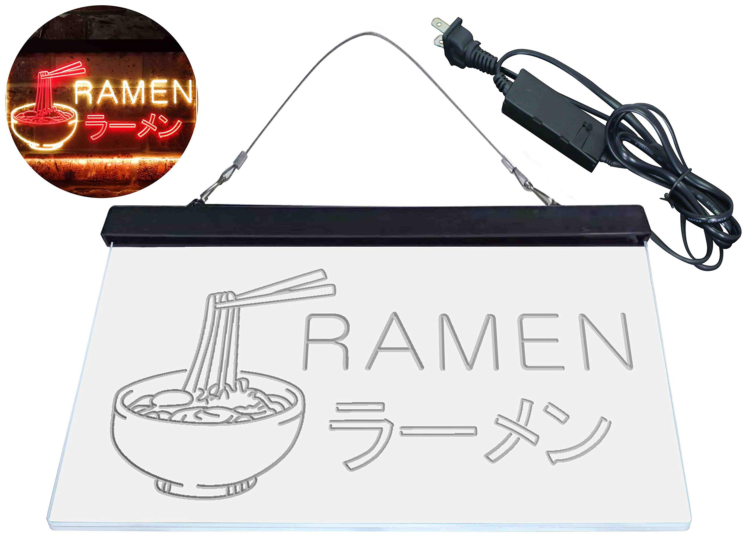 ADVPRO Ramen Japanese Noodles Shop Display Dual Color LED Neon Sign Red & Yellow 12 x 8 Inches st6s32-i3613-ry