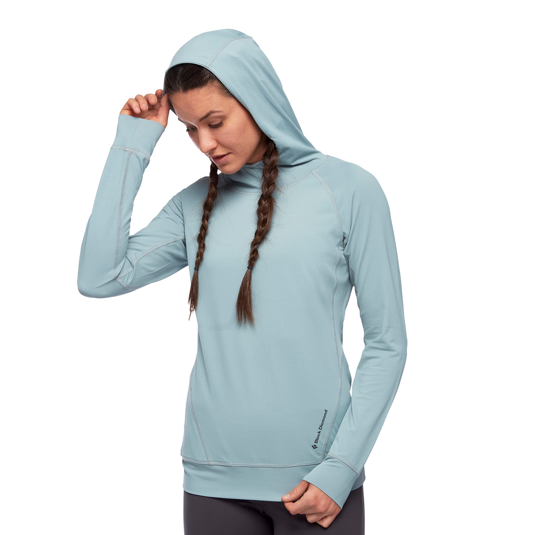 BLACK DIAMOND Equipment - Women's Alpenglow Hoody (as1, alpha, l, regular, regular, Blue Ash)