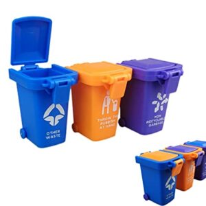 AITING Kids Garbage Classification Toy Vehicles Garbage Truck's 6 Trash Cans +100 Card