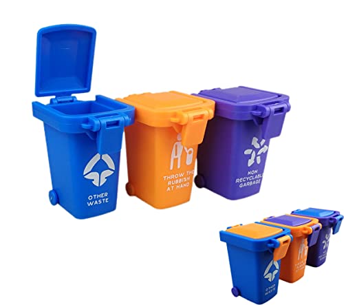 AITING Kids Garbage Classification Toy Vehicles Garbage Truck's 6 Trash Cans +100 Card