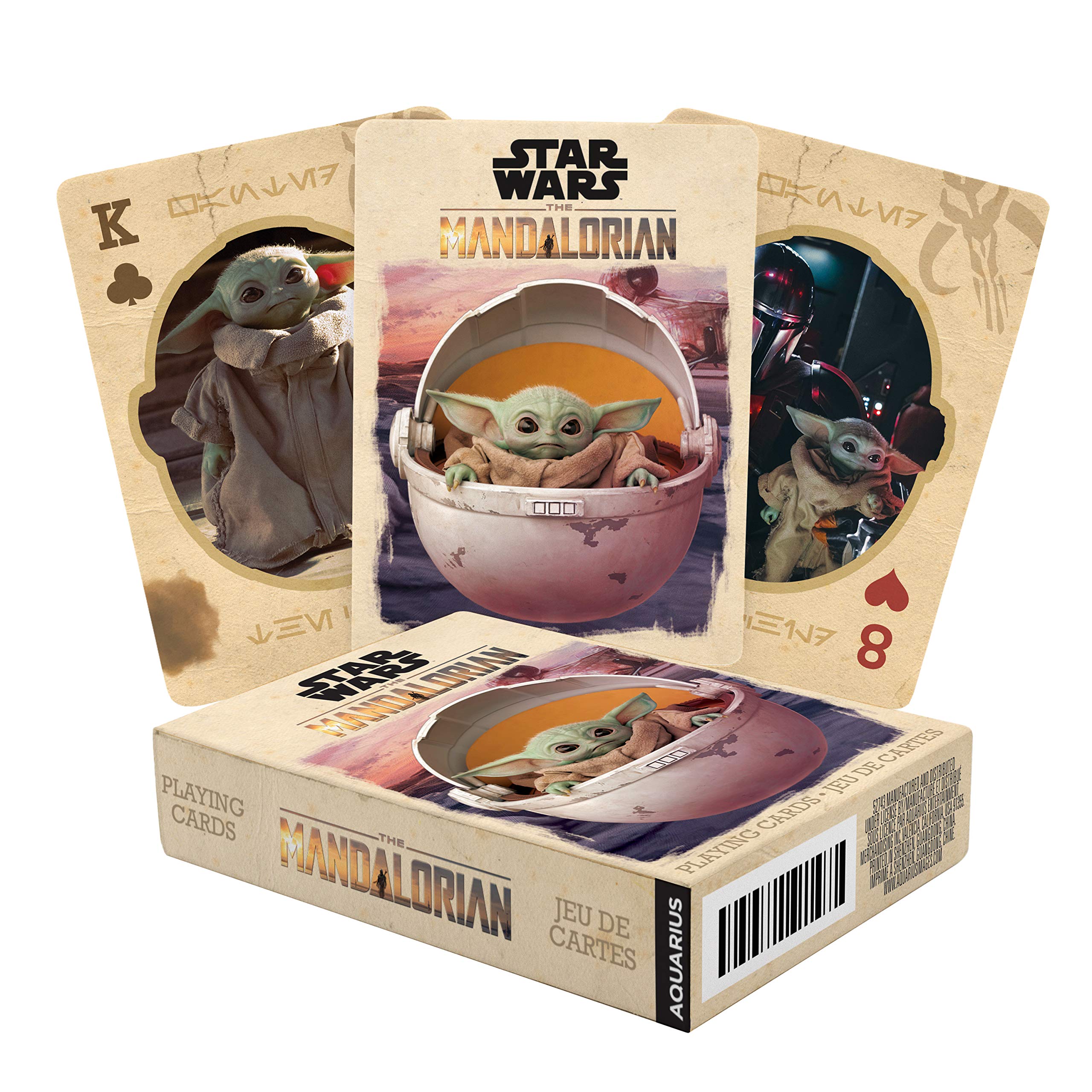 AQUARIUS Star Wars Playing Cards - The Mandalorian 'Baby Yoda' The Child Themed Deck of Cards for Your Favorite Card Games - Officially Licensed Merchandise & Collectibles