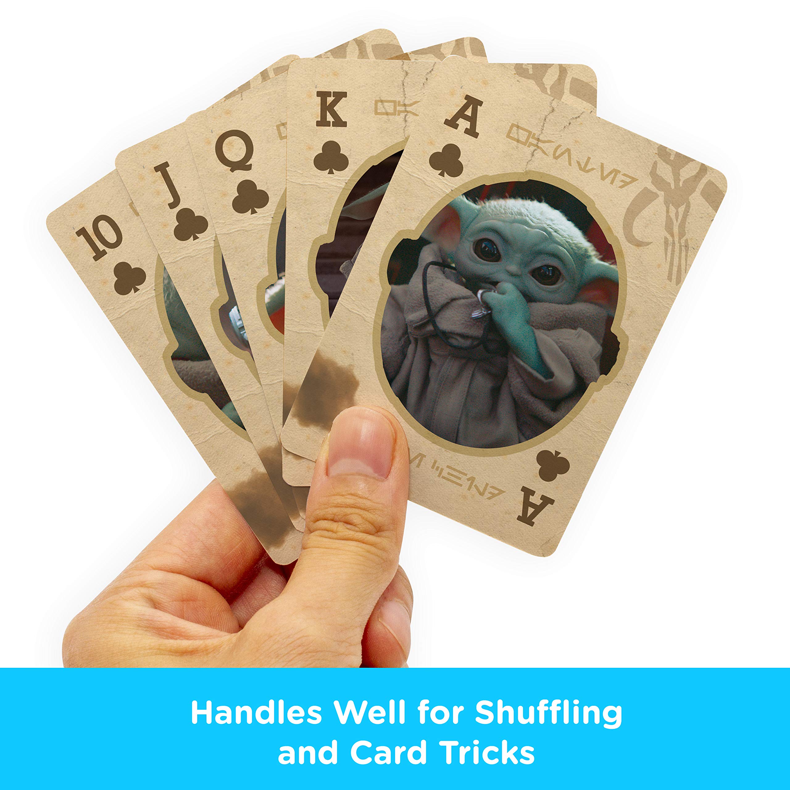 AQUARIUS Star Wars Playing Cards - The Mandalorian 'Baby Yoda' The Child Themed Deck of Cards for Your Favorite Card Games - Officially Licensed Merchandise & Collectibles