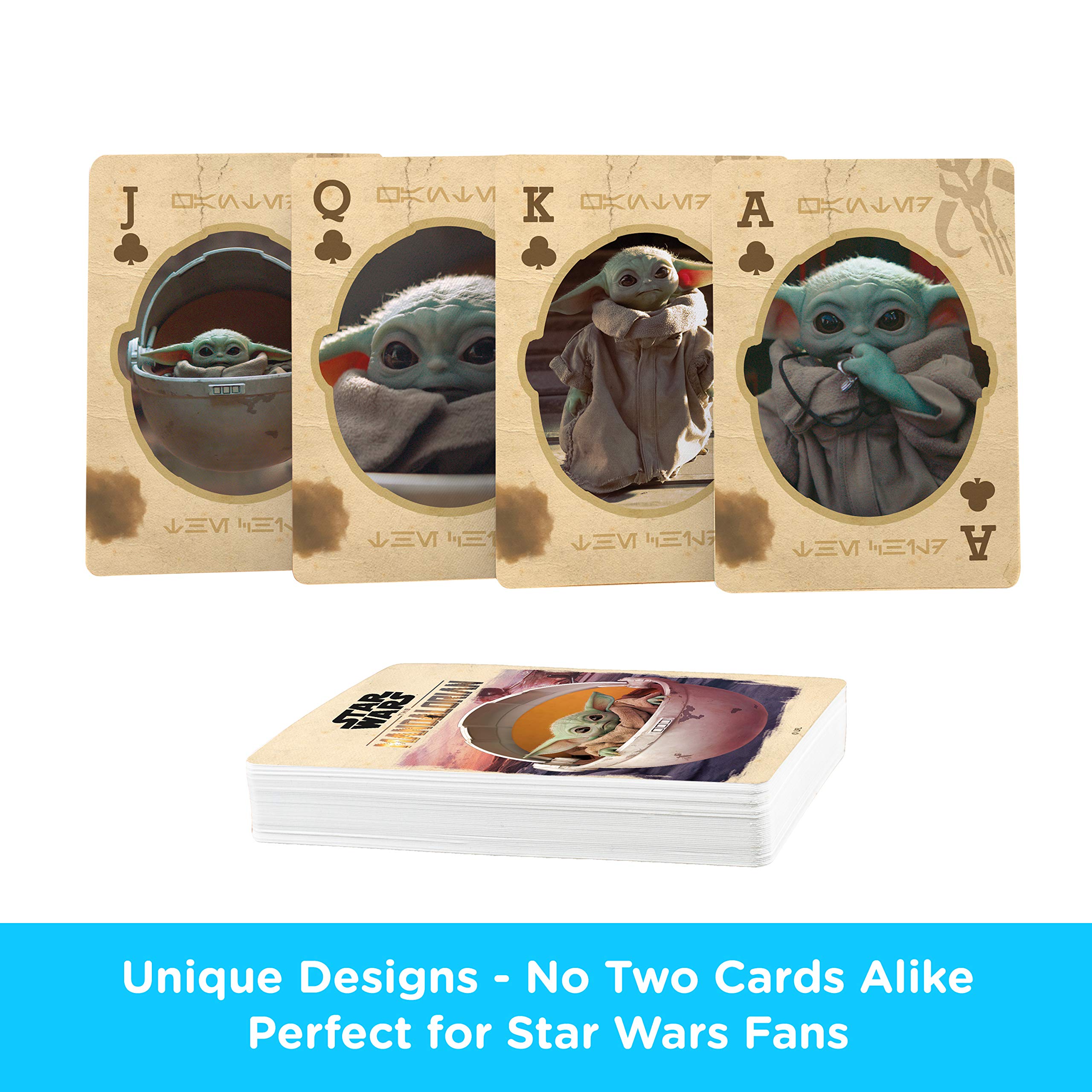 AQUARIUS Star Wars Playing Cards - The Mandalorian 'Baby Yoda' The Child Themed Deck of Cards for Your Favorite Card Games - Officially Licensed Merchandise & Collectibles