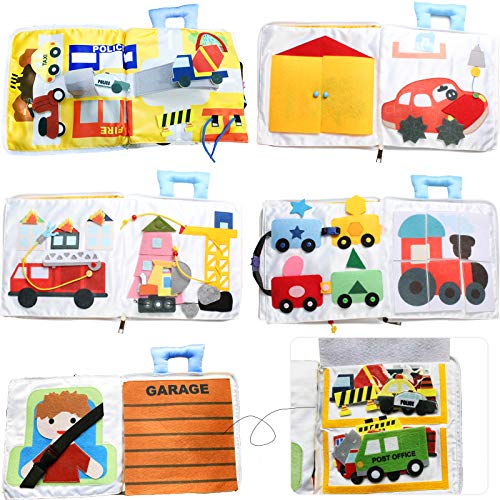 Fabric Busy Book Travel Toy. Educational Activity Toy for Toddlers, Preschool and Pre-K Early Learning My car Book (My Best Book About car)