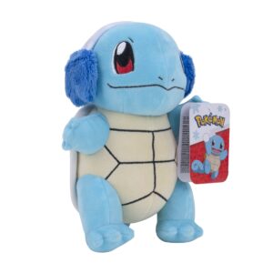 Pokemon Squirtle Holiday Seasonal Plush, 8” Pokemon Plush Toy, Includes Santa Hat Accessory- Super Soft, Authentic Details - Perfect for Playing, Displaying, Cuddling & Gifting- Gotta Catch ‘Em All