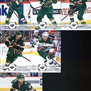 2019-20 Upper Deck Series 1 & 2 Veteran Minnesota Wild Team Set of 12 Cards: Eric Staal(#124), Jason Zucker(#125), Marcus Foligno(#126), Matt Dumba(#127), Jared Spurgeon(#128), Ryan Suter(#129), Mats Zuccarello(#374), Ryan Hartman(#375), Zach Parise(#376)