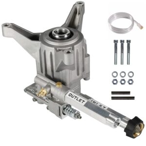 yamatic 7/8" shaft vertical pressure washer pump, 2600-3000 psi @2.3 gpm oem & replacement pump for power washer, replacement with troybilt, briggs&stratton, craftsman, ar, honda front inlet/outlet