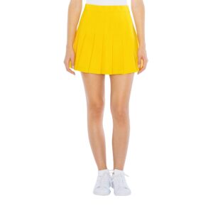 american apparel women's gabardine tennis skirt, gold, x-large