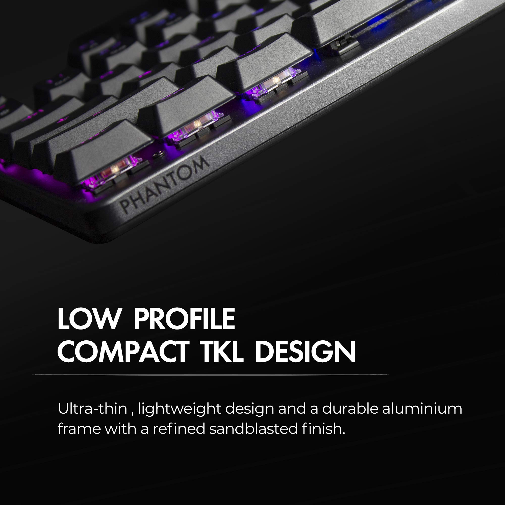 Tecware Phantom L, Low Profile Mechanical Keyboard, RGB LED, Outemu Red Switch…