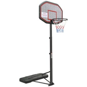 aokung Family Portable Basketball Hoop & Goals with 43" Impact Backboard Basketball System Height Adjustable 6.5ft - 10ft for Youth and Adults Indoor Outdoor