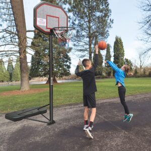 aokung Family Portable Basketball Hoop & Goals with 43" Impact Backboard Basketball System Height Adjustable 6.5ft - 10ft for Youth and Adults Indoor Outdoor