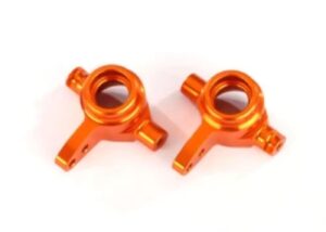 traxxas 6837a - left & right aluminum steering blocks, orange
