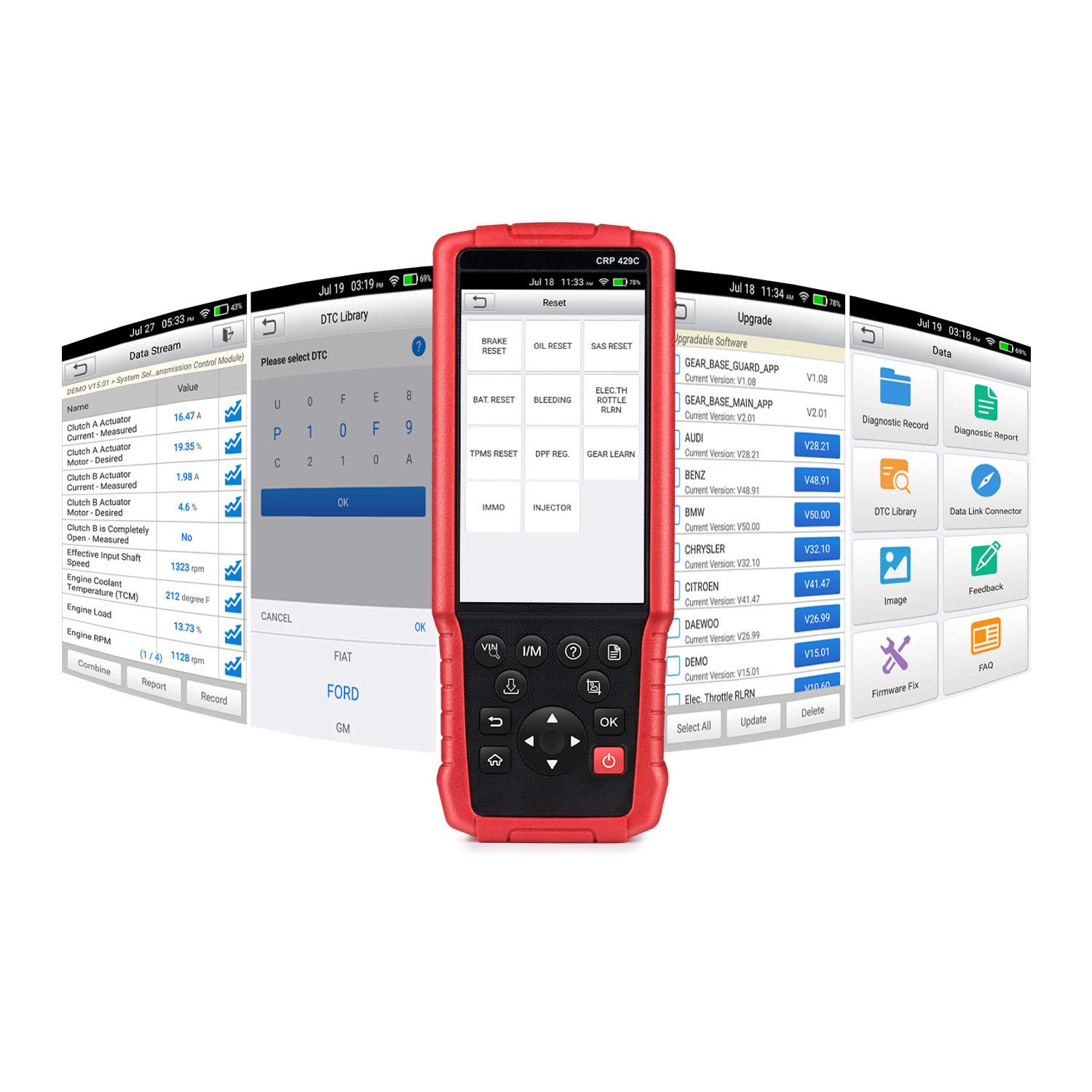 2024 Upgrade LAUNCH CRP429C Elite Android All System OBD2 Scanner with 15 Reset,Lifetime Free Online Update,ABS Bleeding,Injector Coding/Oil/Throttle/EPB/BMS/D-P-F/SAS/IMMO/TPMS Reset/Gear Relearn.etc