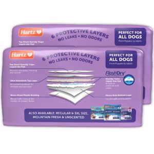 Hartz Home Protection Lavender Scented Dog Pads, XXL 80 Count, Super Absorbent & Won't Leak, Odor Eliminating