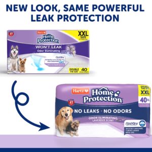 Hartz Home Protection Lavender Scented Dog Pads, XXL 80 Count, Super Absorbent & Won't Leak, Odor Eliminating