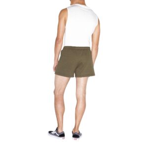 American Apparel Men's California Fleece Retro Short, Army, X-Large