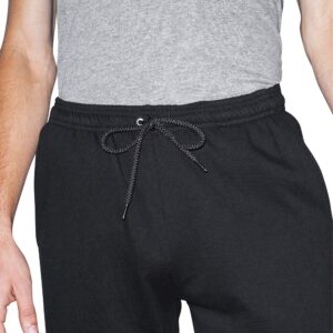 American Apparel Men's California Fleece Gym Short, Black, Small