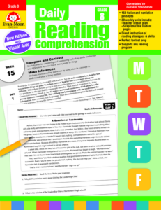 daily reading comprehension, grade 8 - teacher's edition, e-book