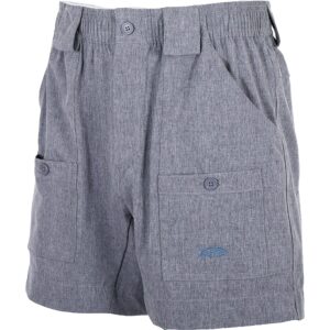 aftco mens stretch original fishing shorts - navy heather - 30