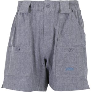 AFTCO Mens Stretch Original Fishing Shorts - Navy Heather - 30