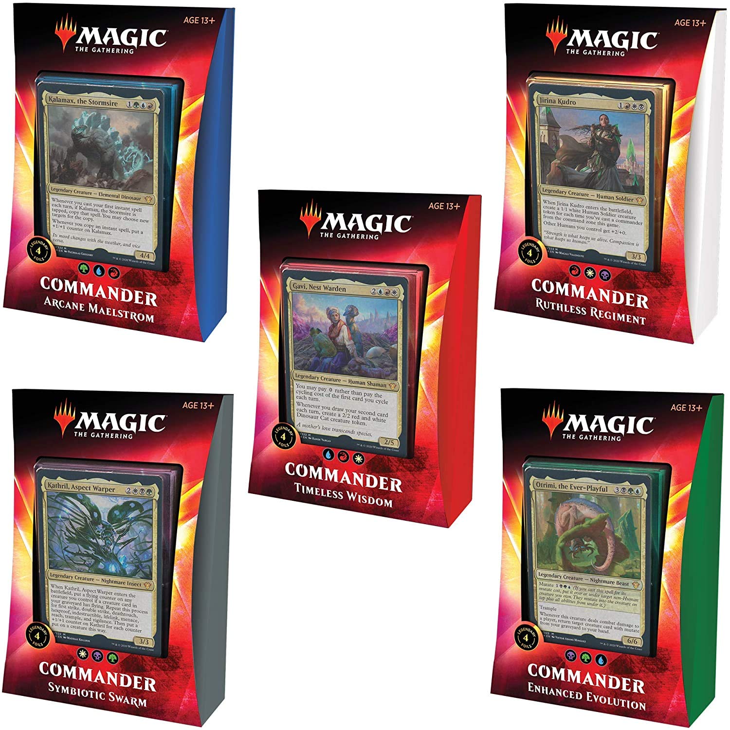 Magic The Gathering Ikoria: Lair of Behemoths Commander Decks | All 5 Decks | 20 Foil Legendary Creatures (C74210000)