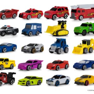 Micro Machines Super 20 Pack – Toy Car Collection, Features 20 Vehicles (Tractor, Police Car, Tow Truck, Backhoe, Bulldozer, Mail Truck & More) - Amazon Exclusive