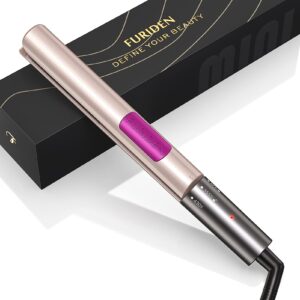 Mini Curling Iron, Mini Hair Straightener and Curler 2 in 1, Ceramic Mini Hair Curler for Short Hair, Travel Curling Iron for Short Hair, Dual Voltage Hair Straightener - 0.75 Inch