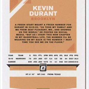 2019-20 Donruss Optic #112 Kevin Durant Brooklyn Nets NBA Basketball Trading Card