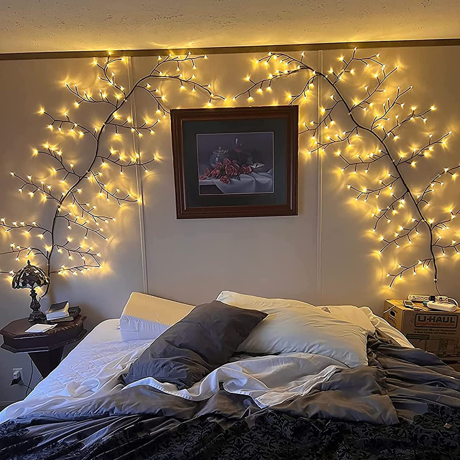 GOESWELL Enchanted Flexible LED Willow Vines for Christmas Room Decor, 7.5FT Lights for Walls and Bedrooms (No Remote)