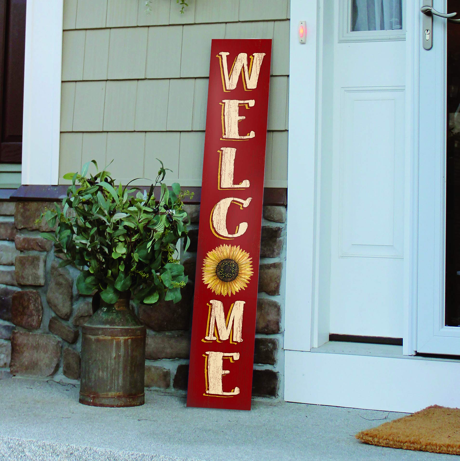 My Word! Welcome Sunflower Porch Board Sign, multicolor