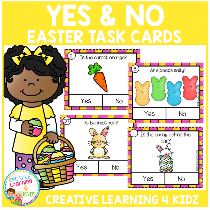 Yes & No Easter Picture Question Task Cards