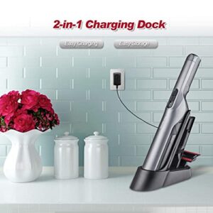 BOOMBLACK Handheld Vacuum Cordless 13Kpa, Hand Vacuum Cleaner Rechargeable with Charging Dock,Single Touch Empty, 1.4LB Lightweight for Deep Cleaning Hard Floor Carpet Car Pet