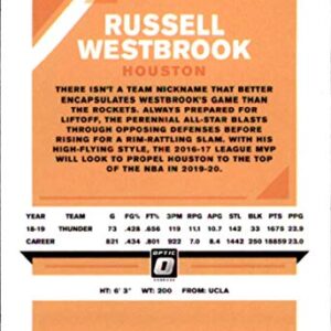 2019-20 Donruss Optic #58 Russell Westbrook Houston Rockets NBA Basketball Trading Card