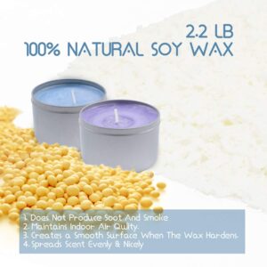 YRYM HT Candle Making Kit – Easy to Make Colored Candle Soy Wax Kit Include Wax, Rich Scents, Dyes, Wicks, Tins & More